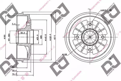 Тормозный барабан DJ PARTS BR1040